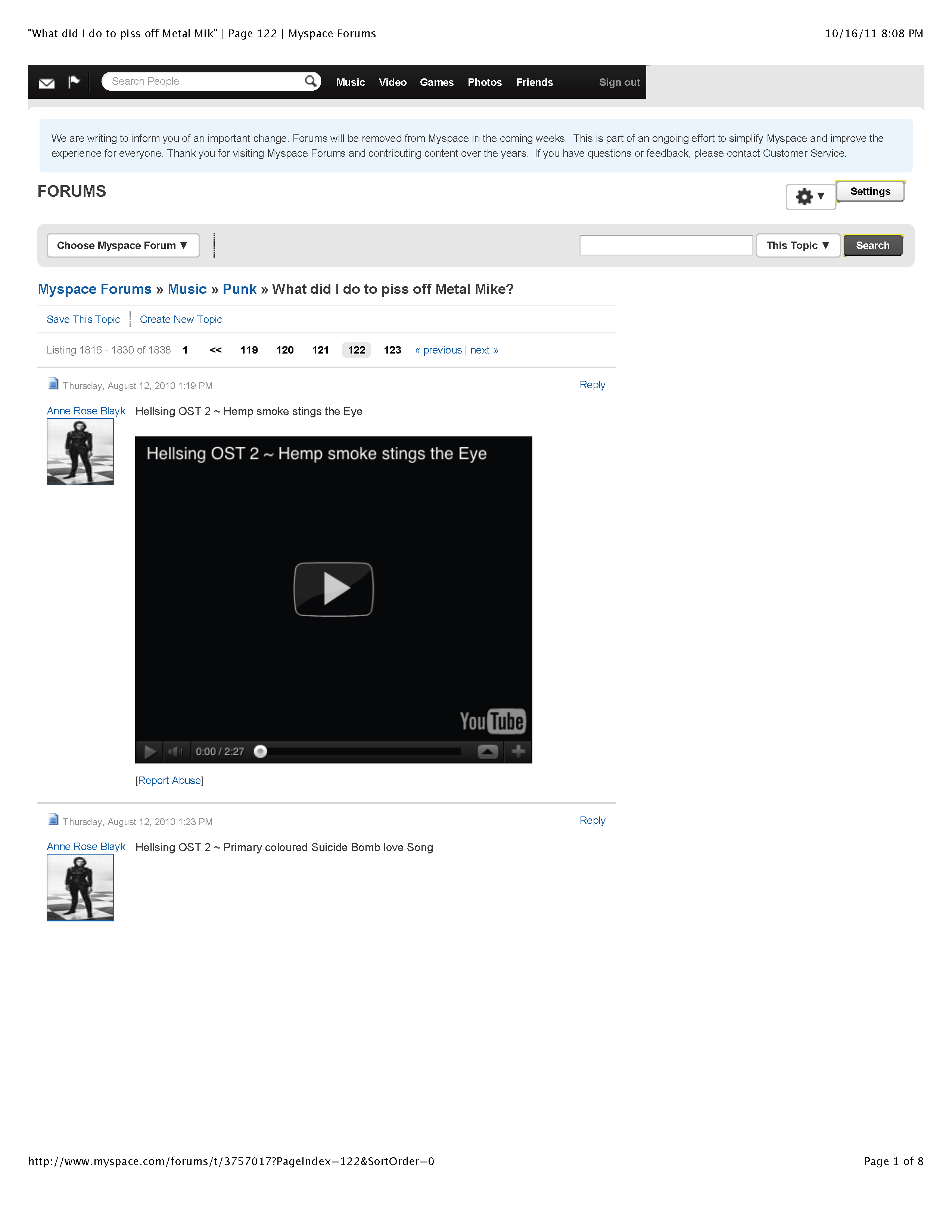 ./MySpace - 'What did I do to piss off Metal Mike' | Page 122 | Myspace Forums re Metal Mike Saunders_Page_1.png